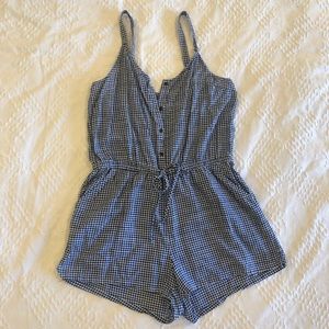 Old Navy linen gingham romper